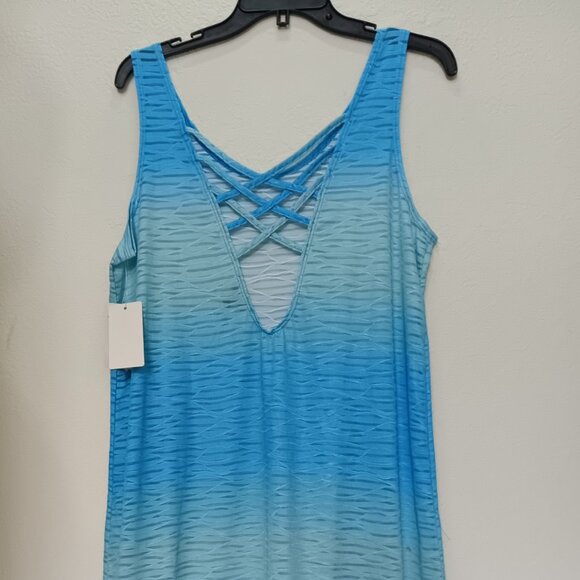 J Valdi Womens Lattice-Back Dress Swi Blue Ombre XL - Picture 4 of 7